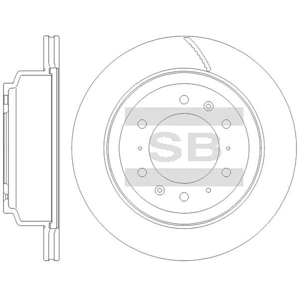 Задний тормозной диск SANGSIN SD8536