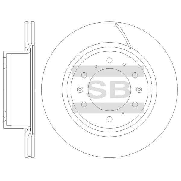 Задний тормозной диск SANGSIN SD8537