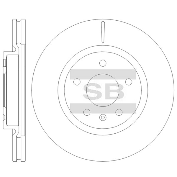 Передний тормозной диск SANGSIN SD8610