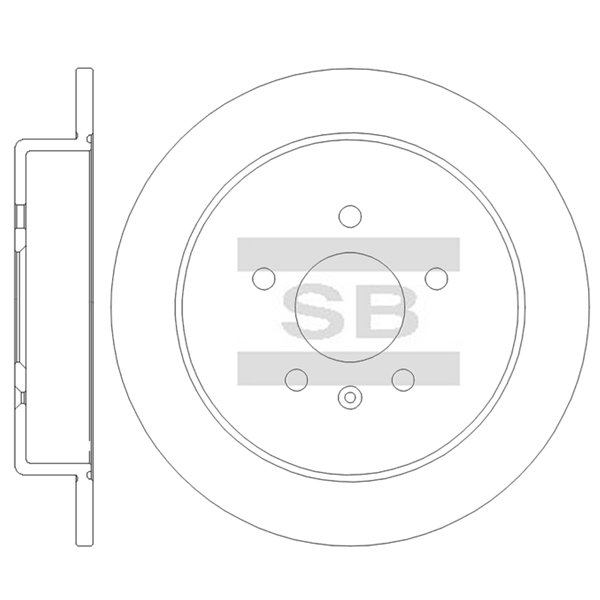 Задний тормозной диск SANGSIN SD8612