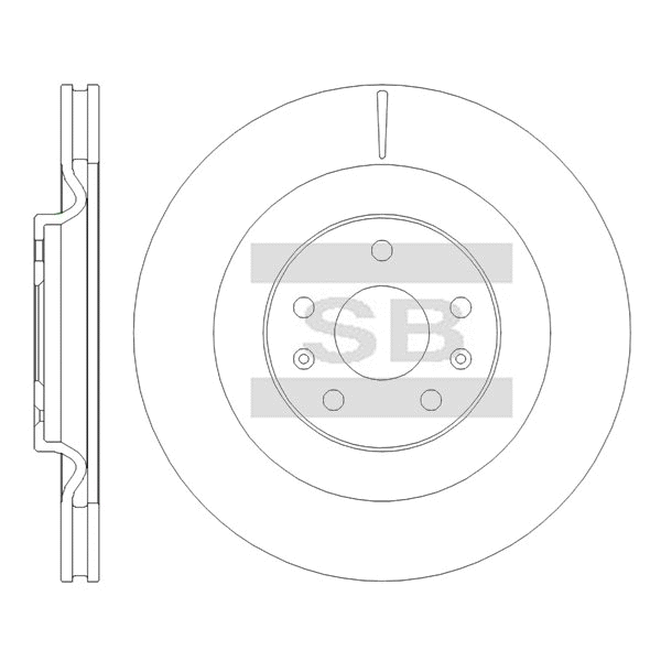 Передний тормозной диск SANGSIN SD8615