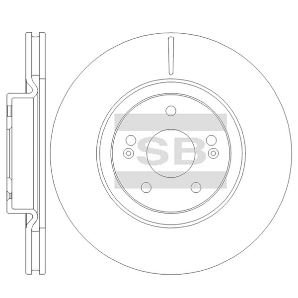 Передний тормозной диск SANGSIN SD8617