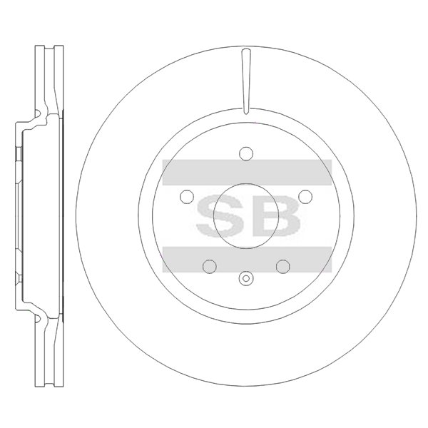Передний тормозной диск SANGSIN SD8706