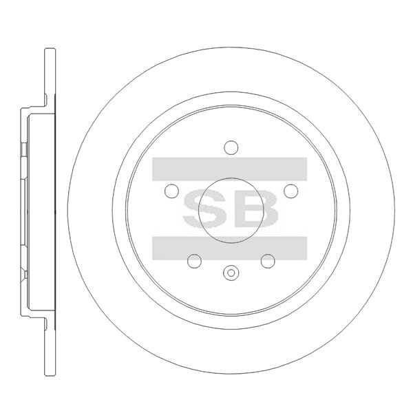 Передний тормозной диск SANGSIN SD8708