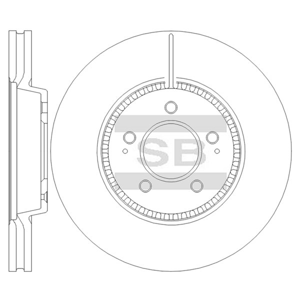 Передний тормозной диск SANGSIN SD8743