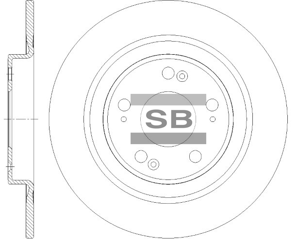Задний тормозной диск SANGSIN SD8747