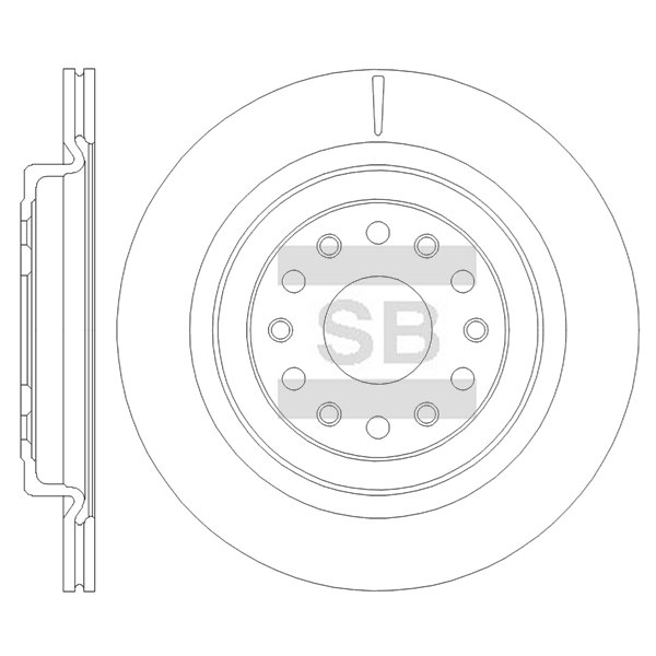 Передний тормозной диск SANGSIN SD8751