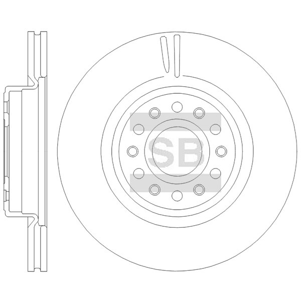 Передний тормозной диск SANGSIN SD8752