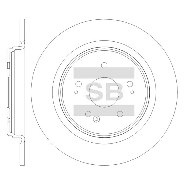 Передний тормозной диск SANGSIN SD8753
