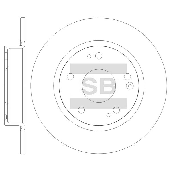 Передний тормозной диск SANGSIN SD8754