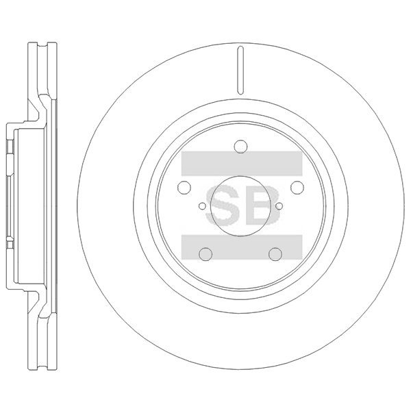 Передний тормозной диск SANGSIN SD8755