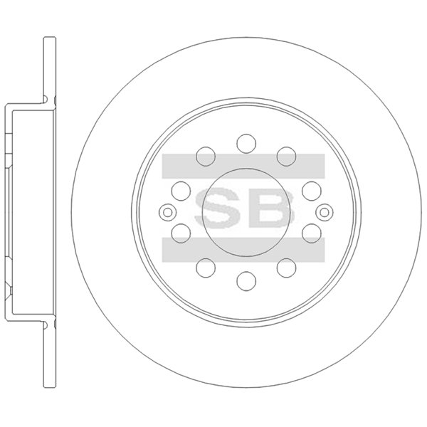 Передний тормозной диск SANGSIN SD8763