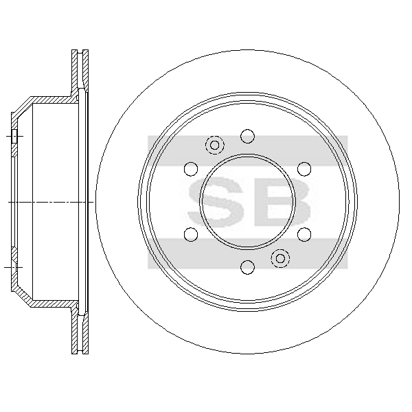 Передний тормозной диск SANGSIN SD8772