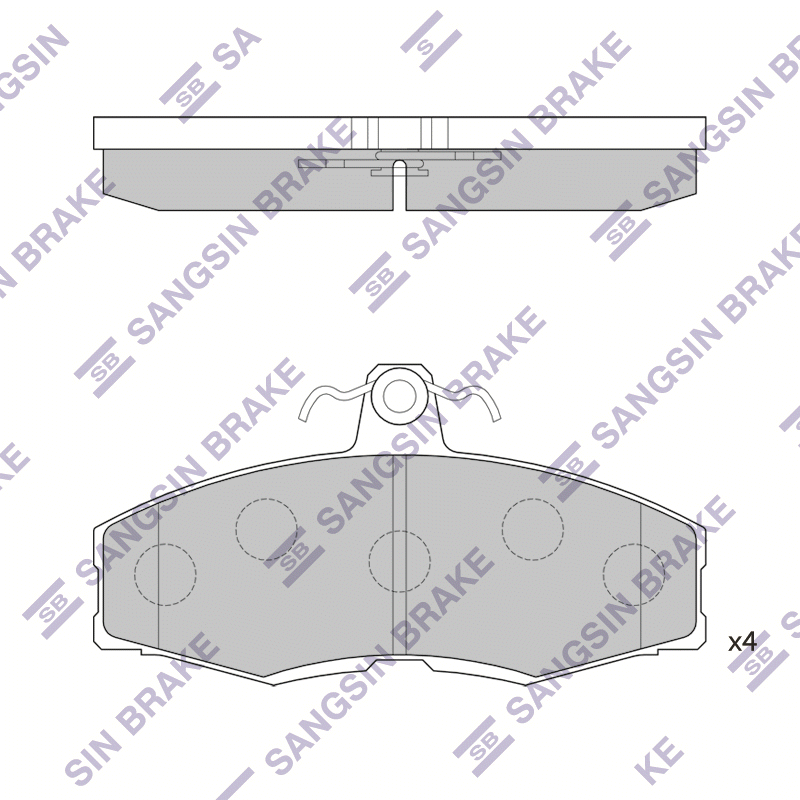 Колодки тормозные Sangsin SP1028