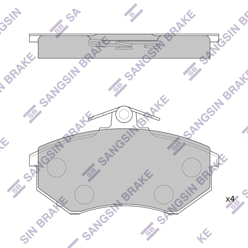 Колодки тормозные Sangsin SP1043