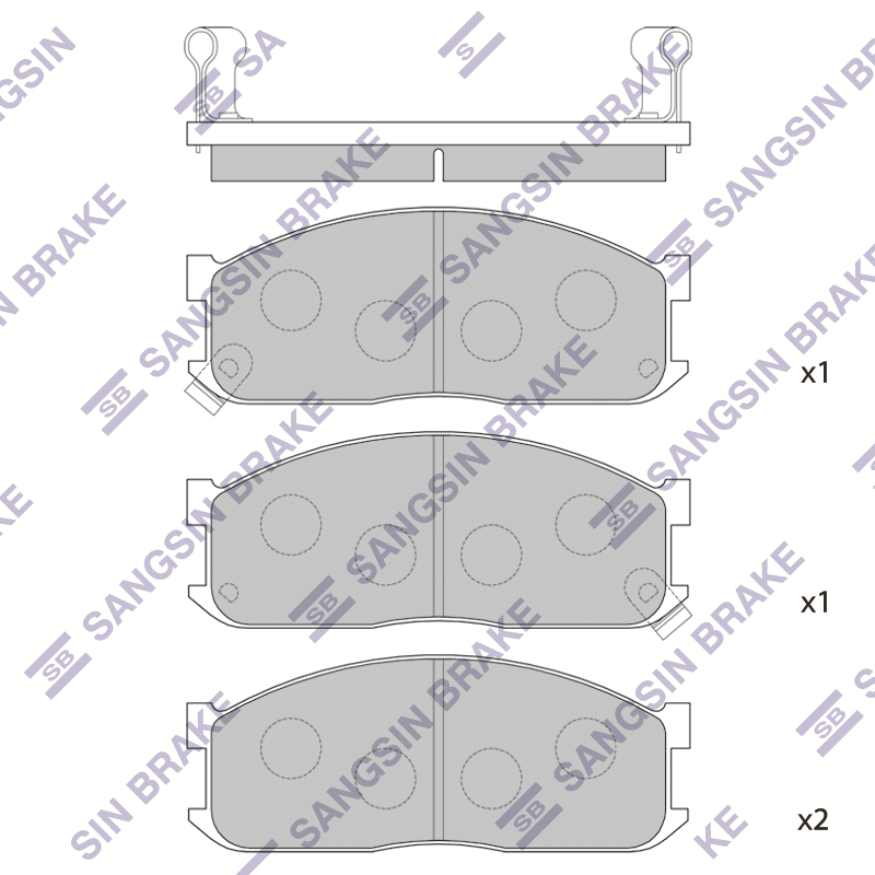Колодки тормозные Sangsin SP1044