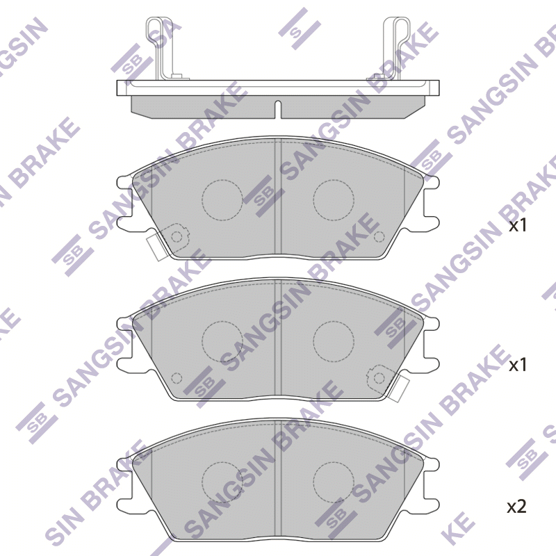 Колодки тормозные Sangsin SP1047
