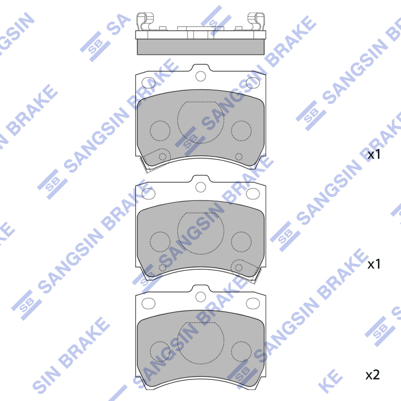 Передние тормозные колодки Sangsin SP1049