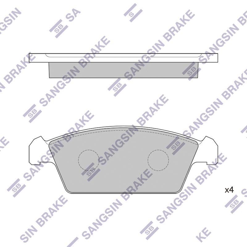 Передние тормозные колодки Sangsin SP1050