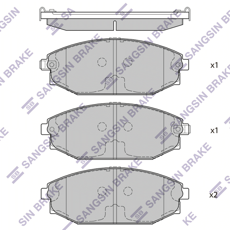 Передние тормозные колодки Sangsin SP1053