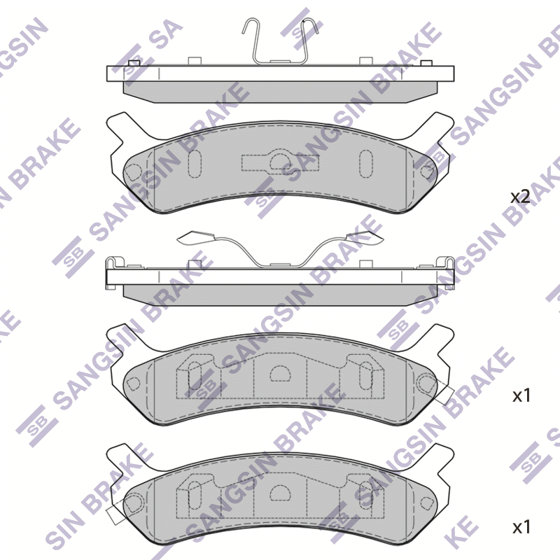 Передние тормозные колодки Sangsin SP1058