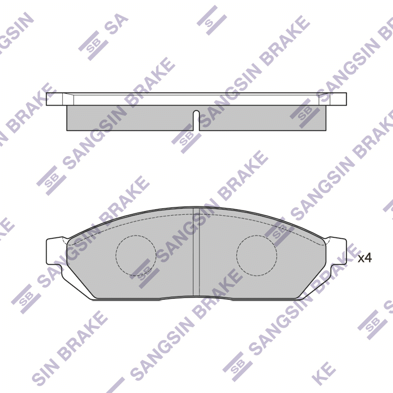Задние тормозные колодки Sangsin SP1059