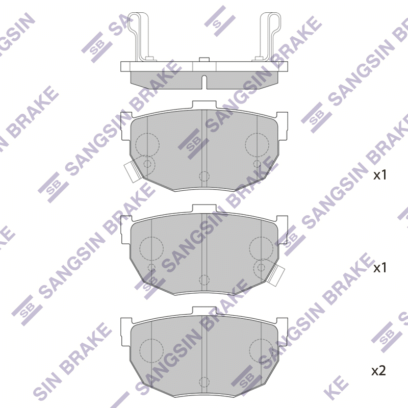 Задние тормозные колодки Sangsin SP1062