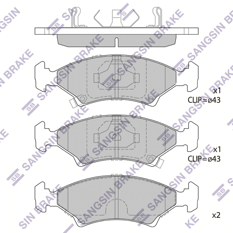 Передние тормозные колодки Sangsin SP1063