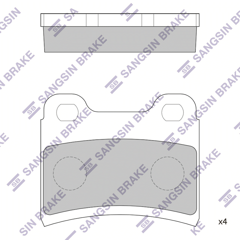Передние тормозные колодки Sangsin SP1064