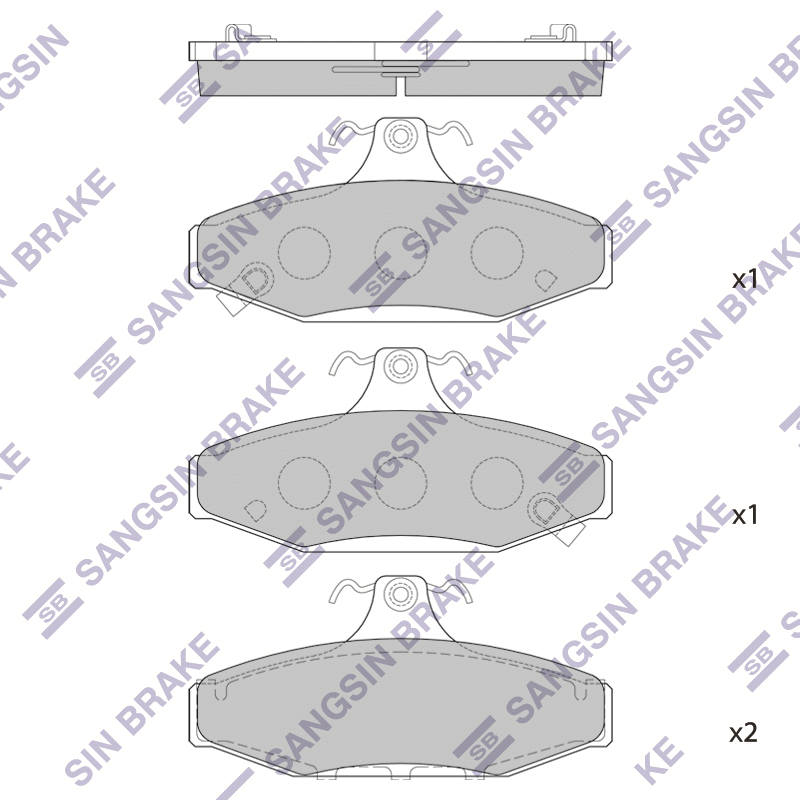 Задние тормозные колодки Sangsin SP1066