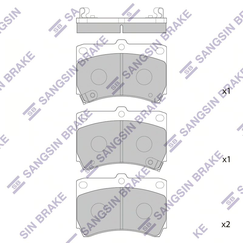 Передние тормозные колодки Sangsin SP1067