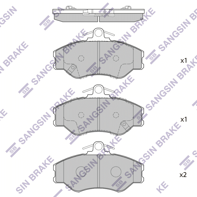 Передние тормозные колодки Sangsin SP1072