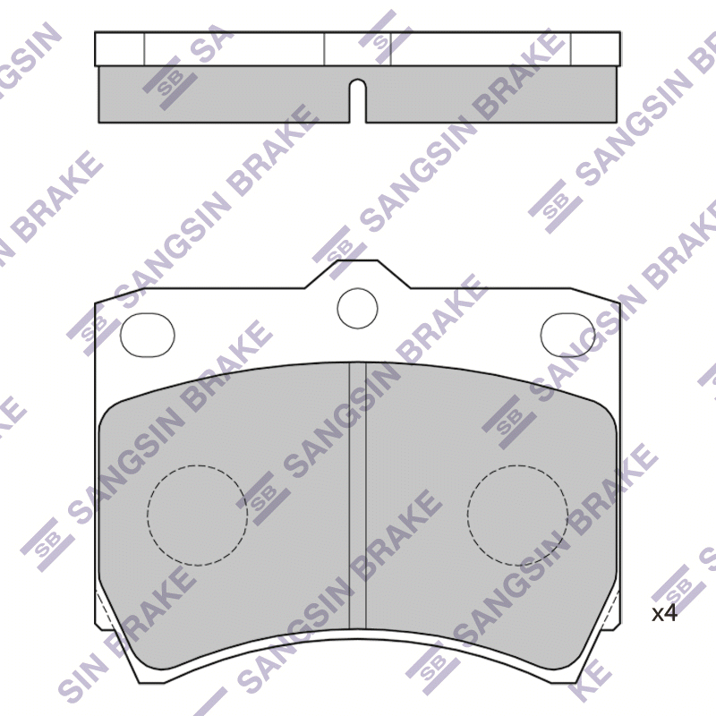 Передние тормозные колодки Sangsin SP1073