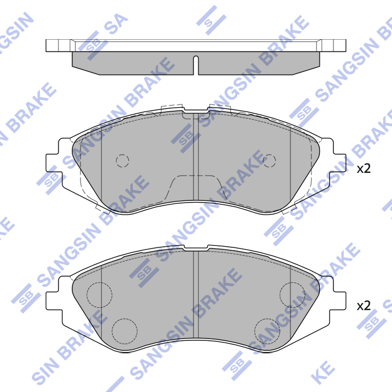 Передние тормозные колодки Sangsin SP1077