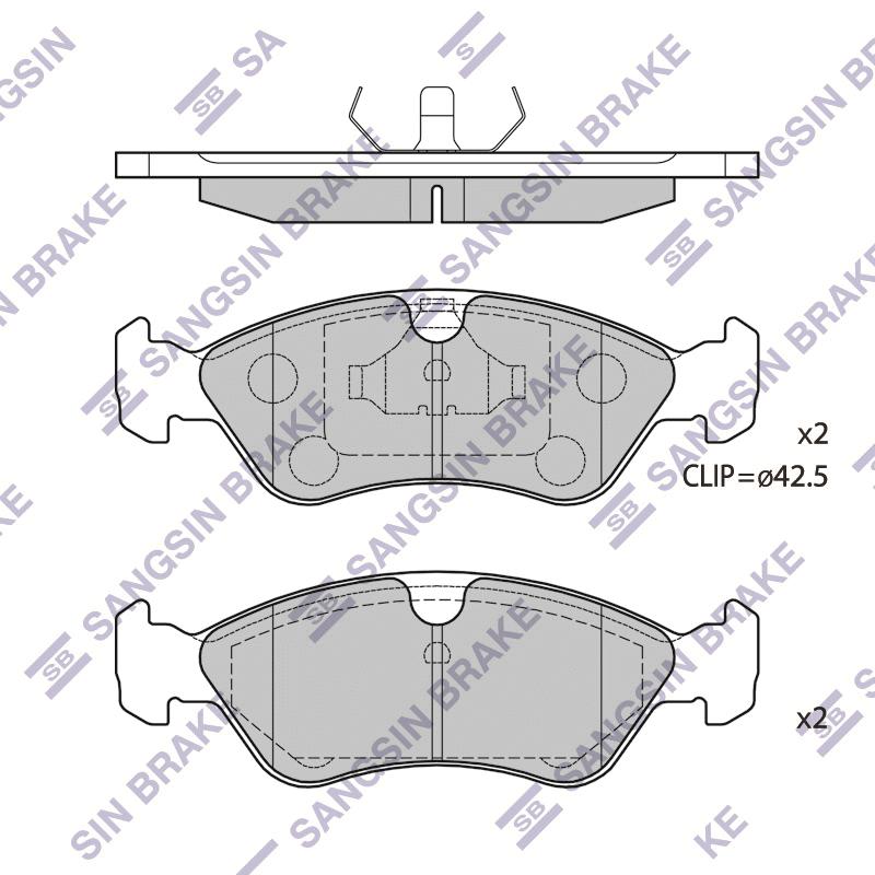 Передние тормозные колодки Sangsin SP1078