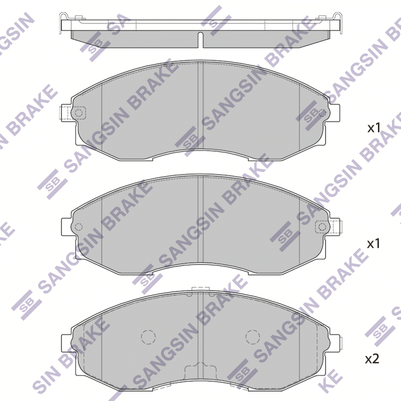 Передние тормозные колодки Sangsin SP1081