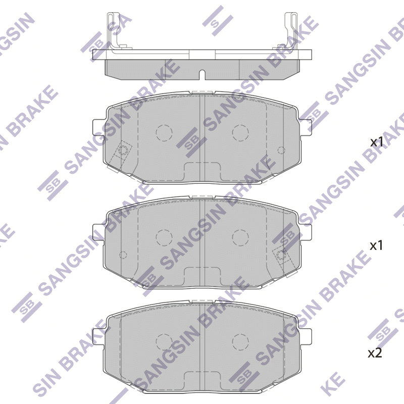 Задние тормозные колодки Sangsin SP1082