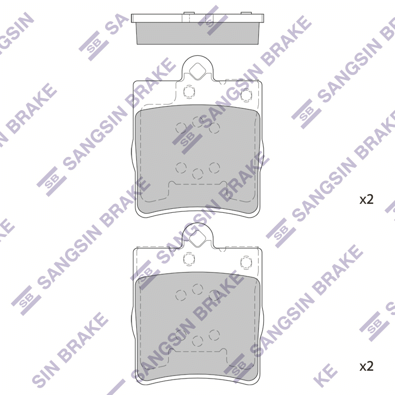 Задние тормозные колодки Sangsin SP1089