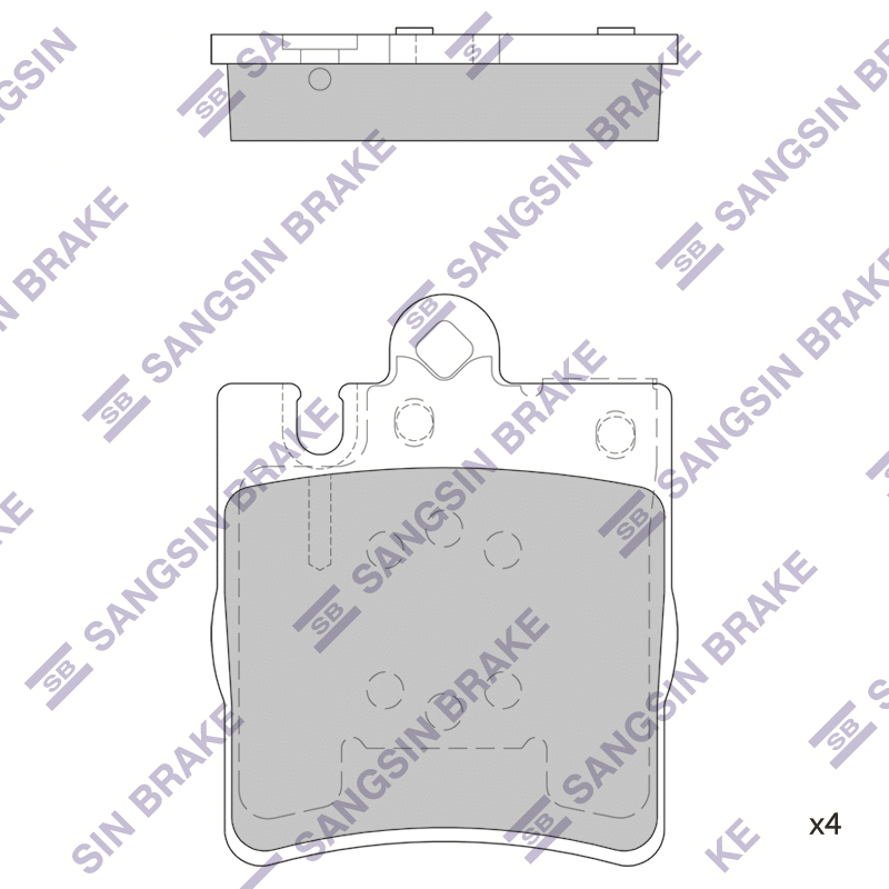 Задние тормозные колодки Sangsin SP1089A