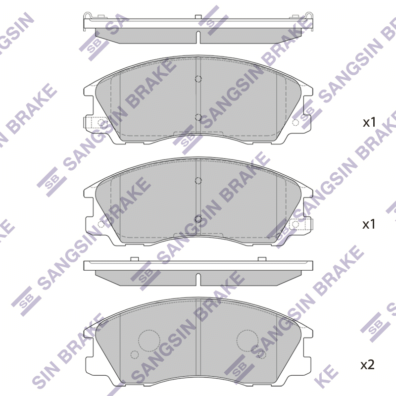 Передние тормозные колодки Sangsin SP1097