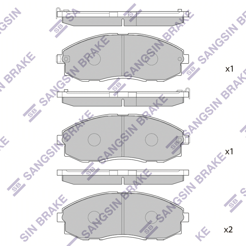 Передние тормозные колодки Sangsin SP1099