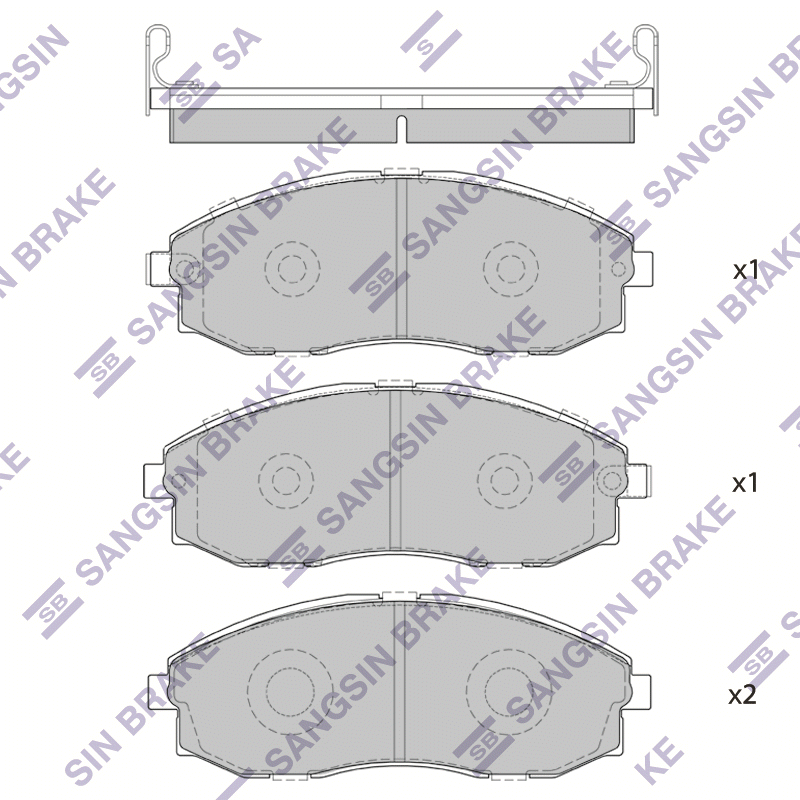 Передние тормозные колодки Sangsin SP1100