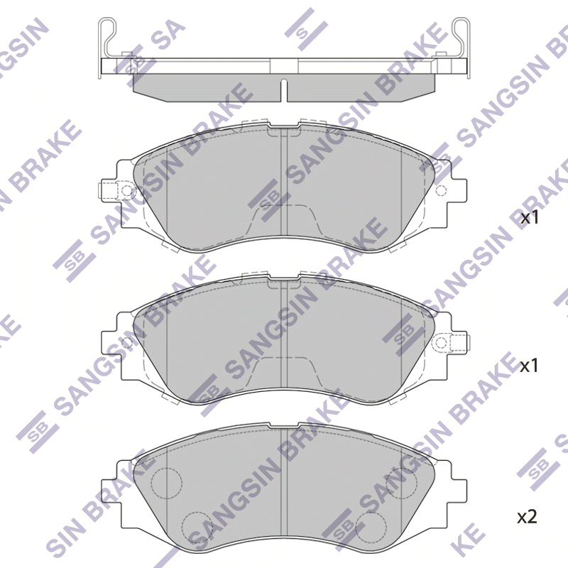 Передние тормозные колодки Sangsin SP1102
