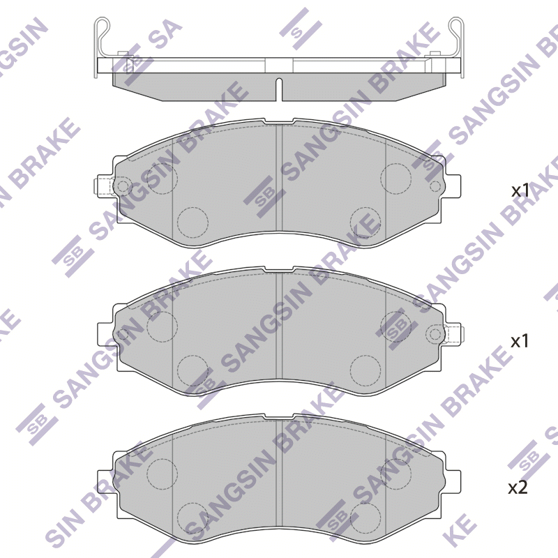 Передние тормозные колодки Sangsin SP1103