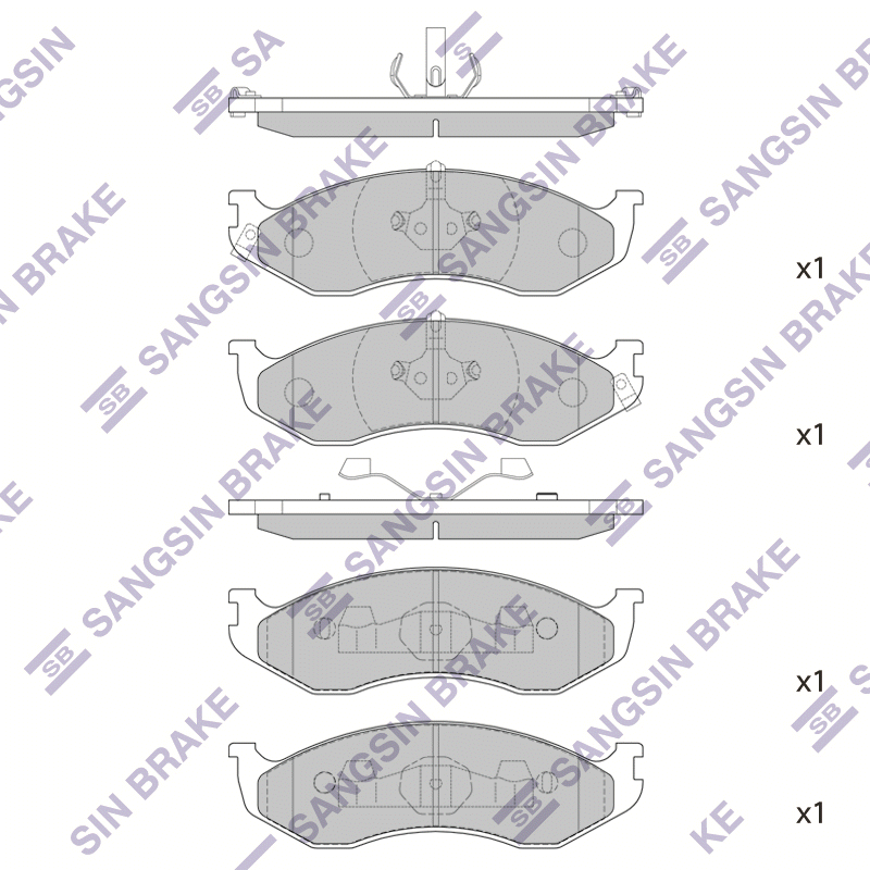 Передние тормозные колодки Sangsin SP1112