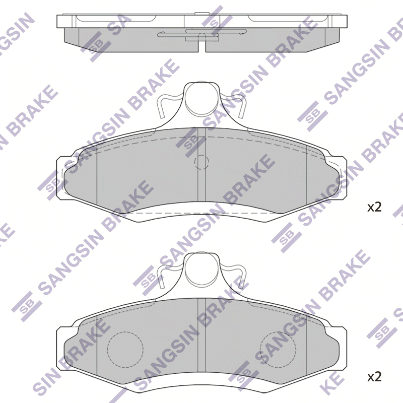 Передние тормозные колодки Sangsin SP1114
