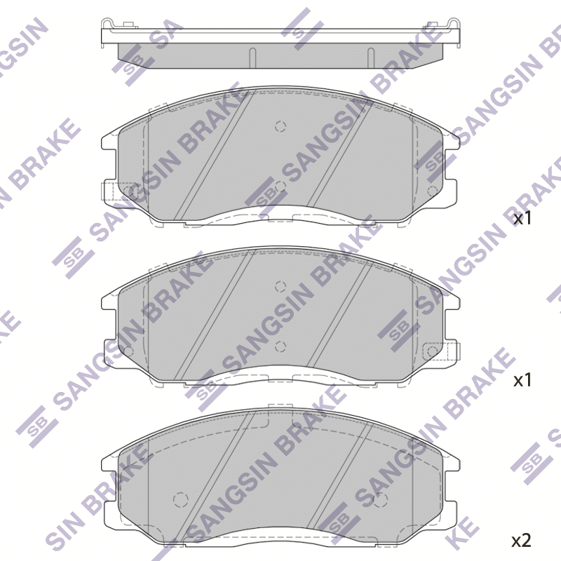 Передние тормозные колодки Sangsin SP1115