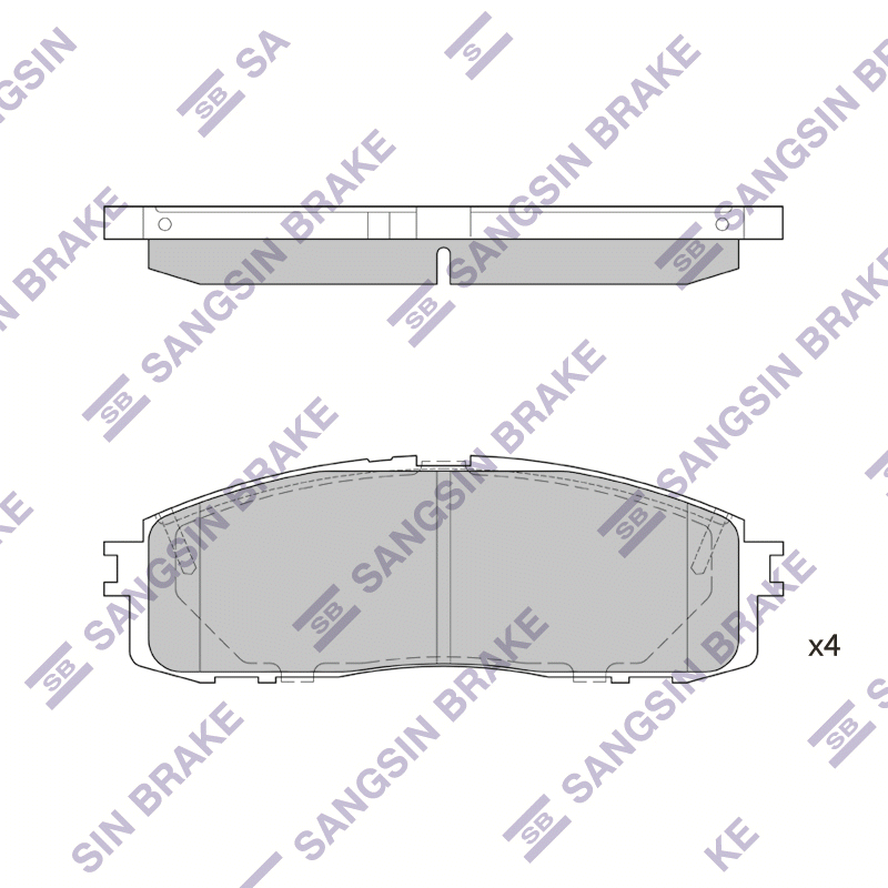 Задние тормозные колодки Sangsin SP1123