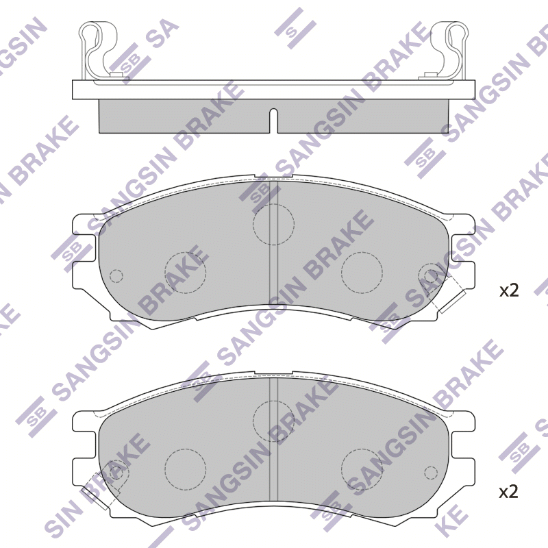 Передние тормозные колодки Sangsin SP1128