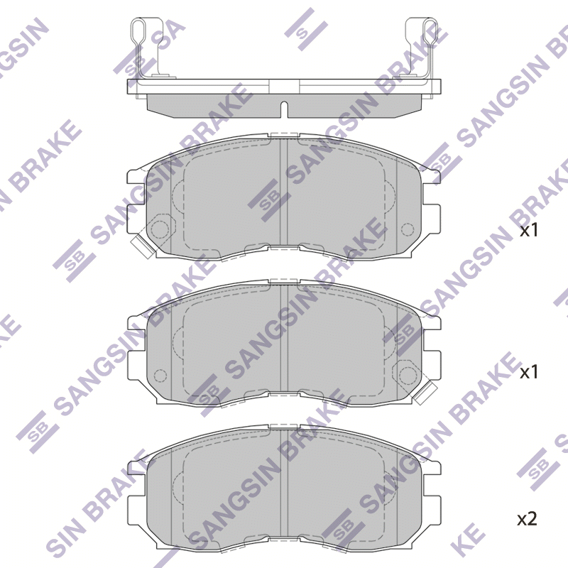 Передние тормозные колодки Sangsin SP1134